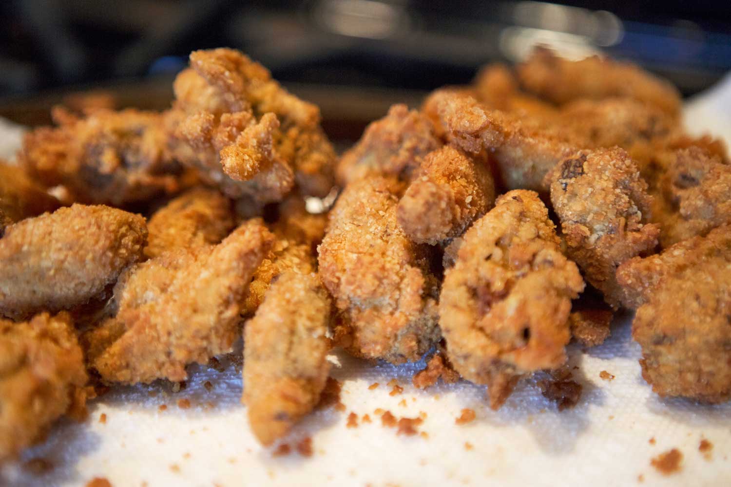 The fruits of foraging for the spring mushroom harvest—fried morels