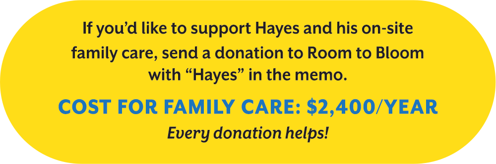 If you’d like to support Hayes and his on-site family care, sen